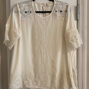 Kate Spade New York White Eyelet Blouse
